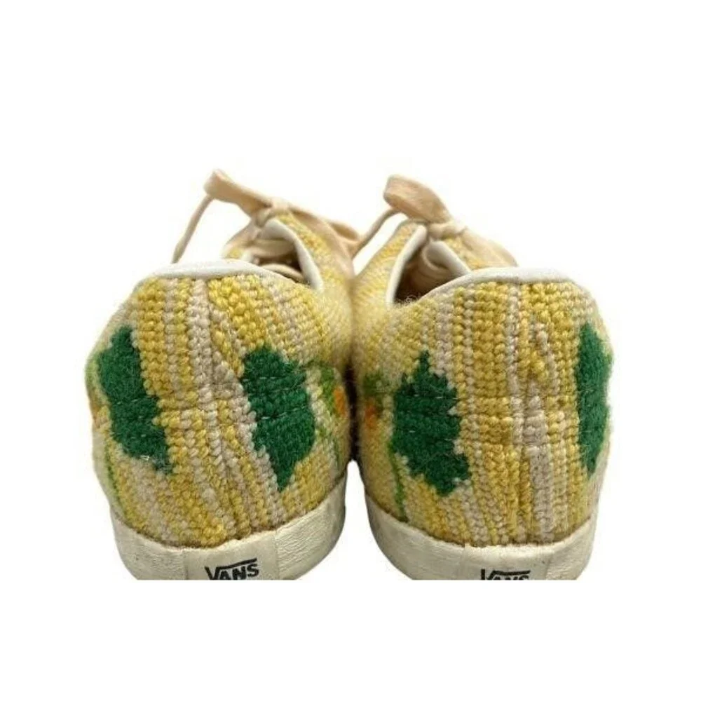 Vintage VANS Van Doren Floral Needlepoint Women's Sneakers Size 7.5
